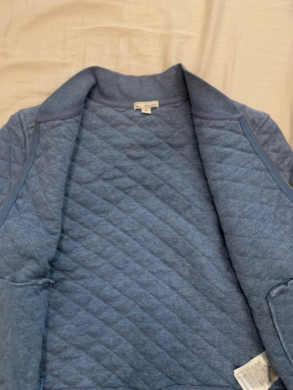 GAP Women quilted bomber jacket in light blue size M - Picture 11 of 11